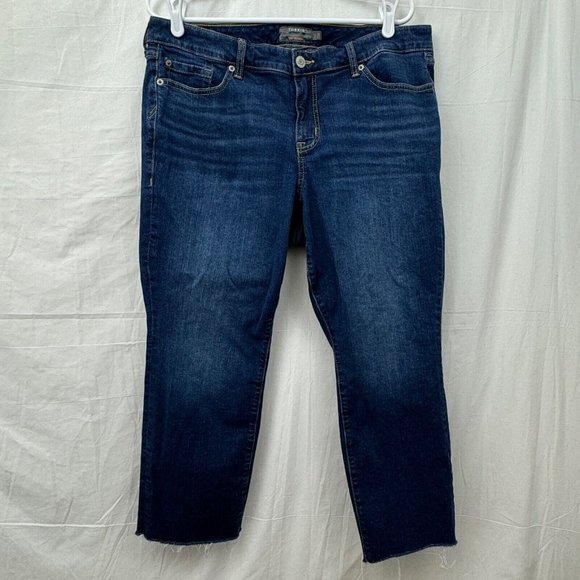 Torrid Crop Boyfriend Straight Vintage Stretch Mid-Rise Jean Women 14 Lucky 7 - Picture 1 of 10